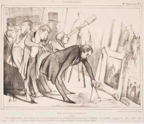 Celebrrrrrre Jury de peinture... (Faaaaamous jury for the paintings... ), from the series "Fantaisies" (Imagination), published in "Le Figaro," March 14, 1839