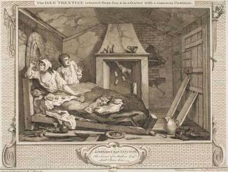 The Idle 'Prentice return'd from Sea and in a Garret with a Common Prostitute, plate 7 from the series "Industry and Idleness"