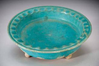 Shallow Footed Blue Bowl